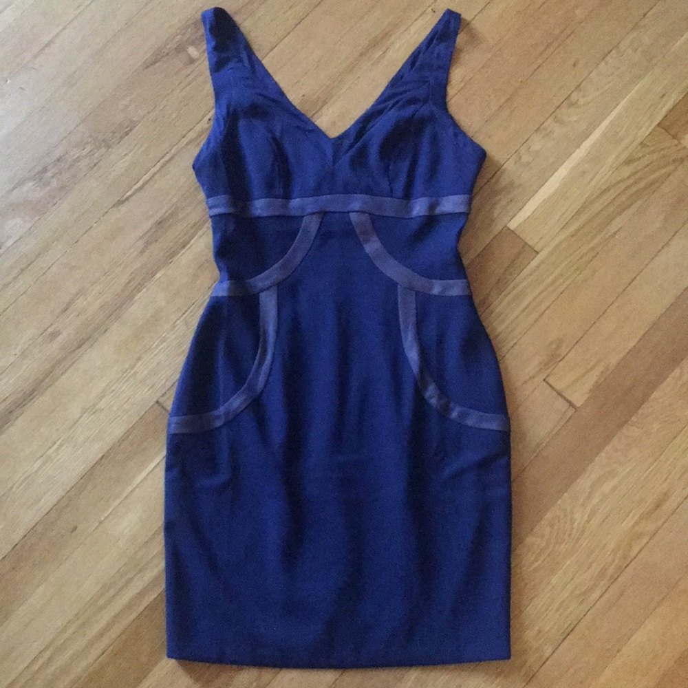 Deep Blue Fitted Party Dress